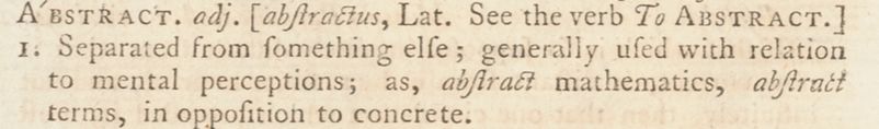 "Abstract" entry showing the stress placed on the first syllable.