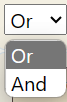 "And/Or" function that allows you to combine search criteria or choose among them 