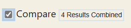 Checked compare box allows you to compare two entries