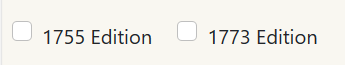 Checkboxes to select the edition(s) in which you want to search the quotations by your chosen author