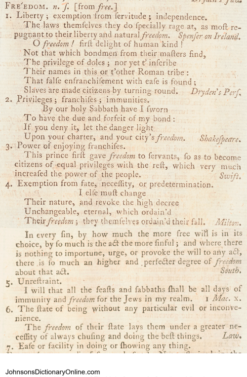 freedom, n.s. (1773)