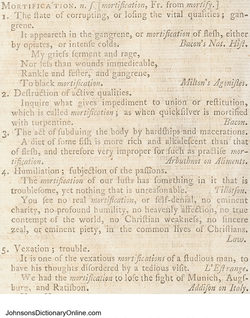 Mortification Examples Mortified Examples
